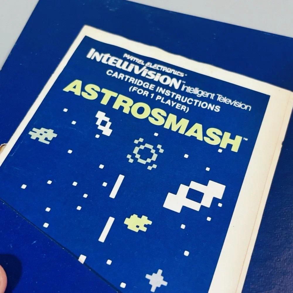 Astrosmash Intellivision 1981 Video Game In Box Cartridge Instructions Overlays